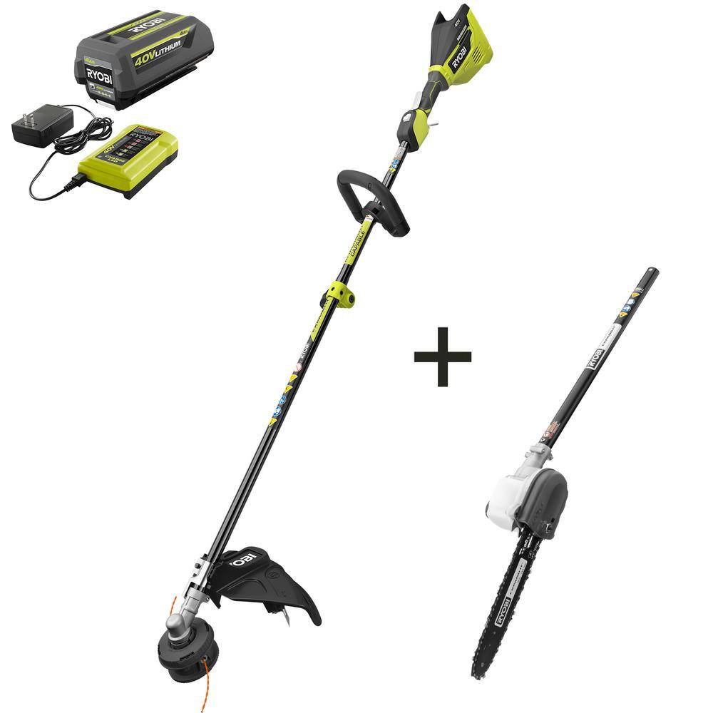 RYOBI 40V Brushless Cordless Battery Attachment Capable String Trimmer