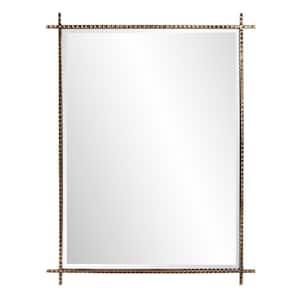 Large Rectangle Bronze Beveled Glass Contemporary Mirror (44 in. H x 34 in. W)