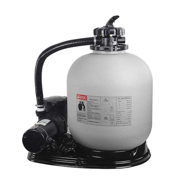 Filtration Area sq. 2 ft. 19 in. Sand Filter Above Ground Swimming Pool Pump 4500GPH 1.5HP Pump with Stand