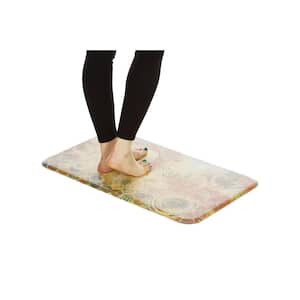 Cloud Comfort Boho Study Floral 18 in. x 30 in. Anti-Fatigue Kitchen Mat