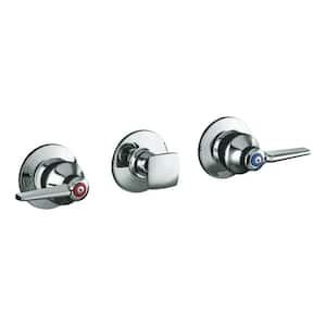 Triton 3-Handle Wall-Mount Valve Trim Kit in Polished Chrome (Valve Not Included)