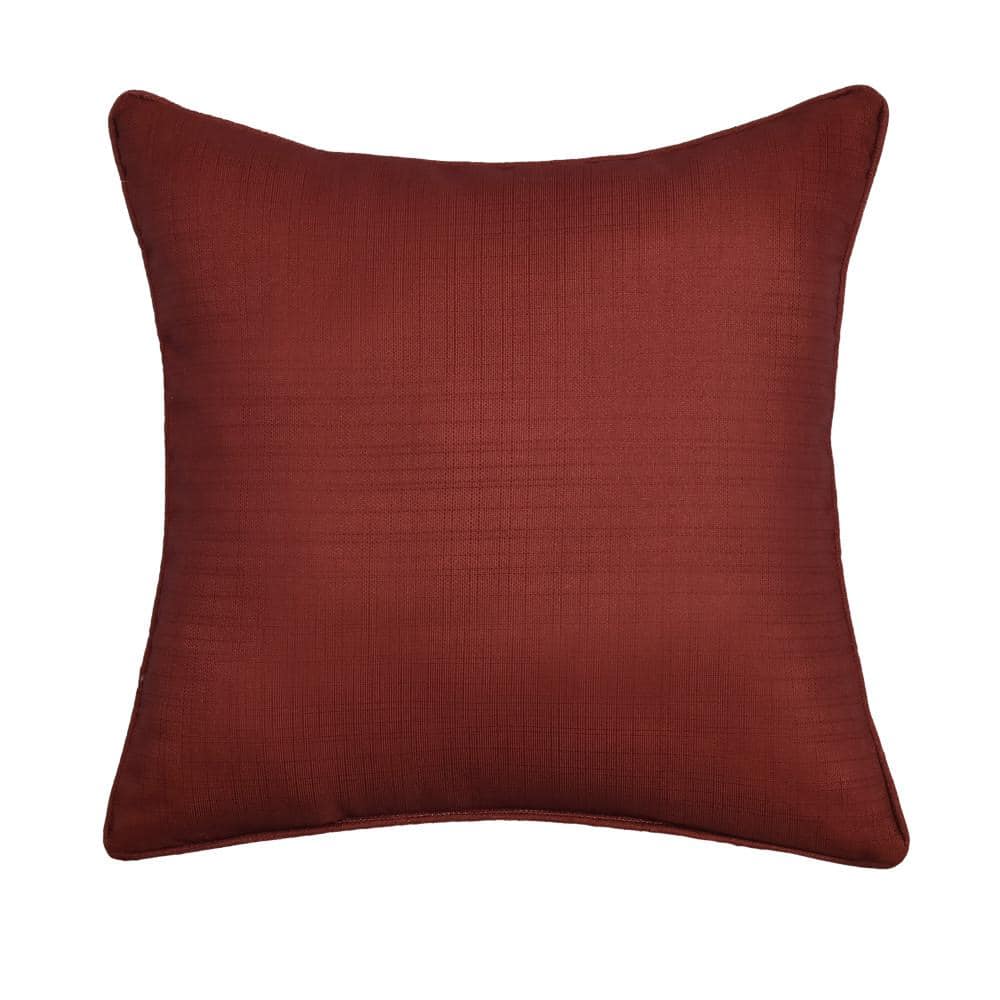 Lazia Red Damask 18" Square Decorative Throw Pillow