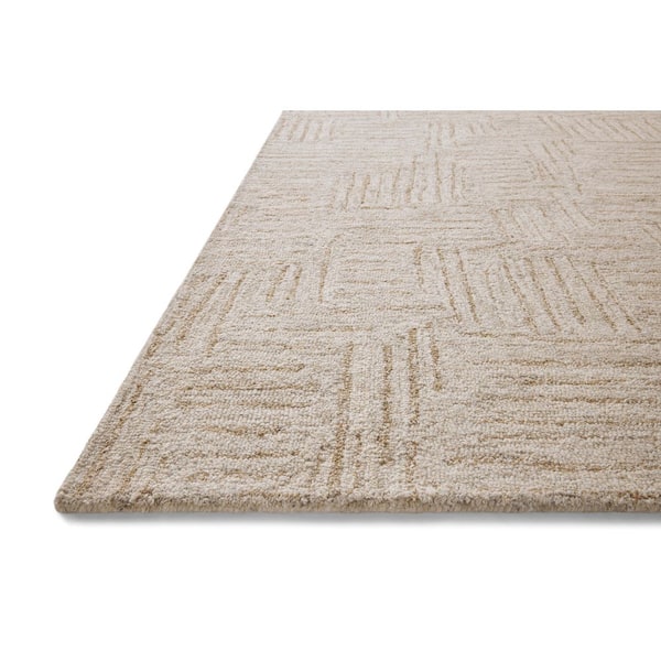 Chris Love Julia Polly Smoke / Sand 7 ft. 9 in. x 9 ft. 9 in. Contemporary Area Rug