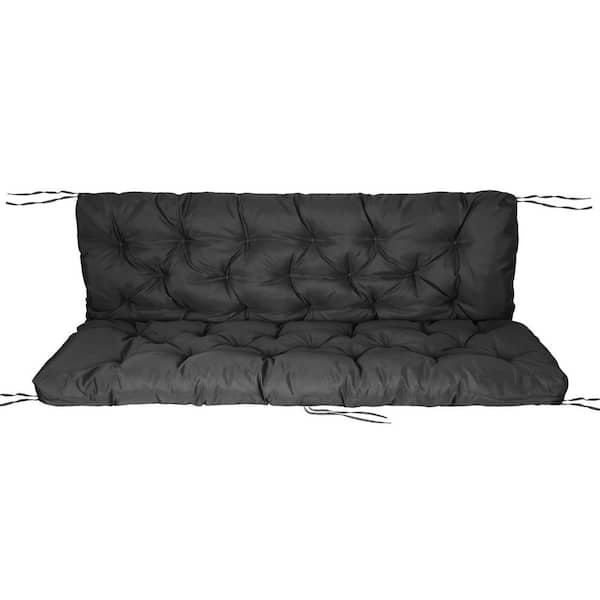 Cubilan Gray Outdoor Bolster without Tassels 1-Pack Outdoor Throw Pillows