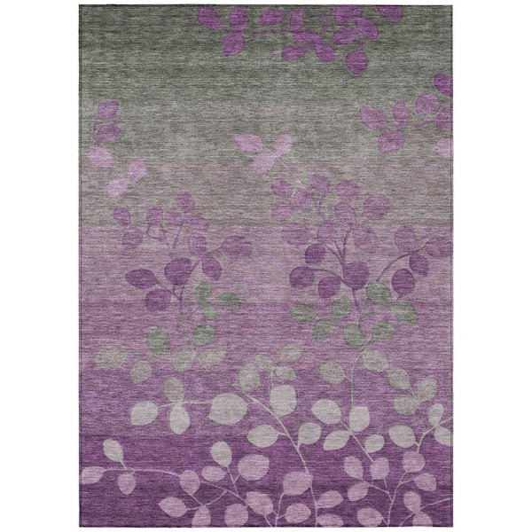 Chantille Machine Washable Indoor/Outdoor Abstract ACN1900 Purple 3 ft. x 5 ft. Accent Rug