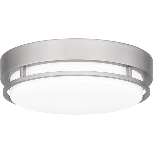 Quoizel Hale 14 in. 1-Light Brushed Nickel LED Flush Mount