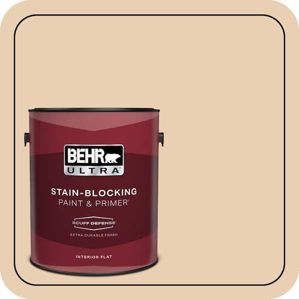 BEHR ULTRA 1 gal. #S290-2 White Bean Hummus Extra Durable Flat Interior Paint & Primer