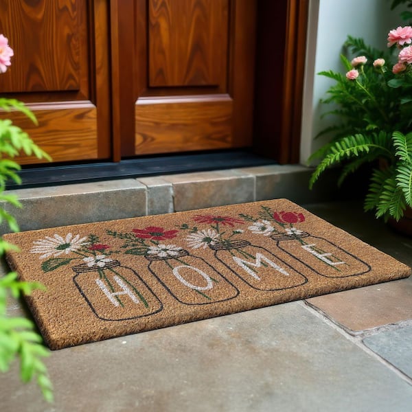 Printed Coir Mat 18x30-Dainty Bouquets