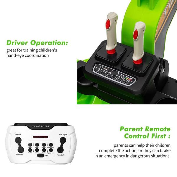 Garvee Kids Ride on Electric Excavator Digger Car with