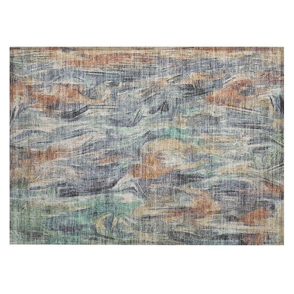 Chantille Machine Washable Indoor/Outdoor Abstract ACN2269 Copper 1 ft. 8 in. x 2 ft. 6 in. Accent Rug