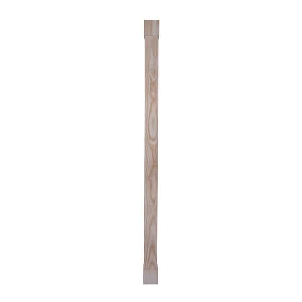 Ornamental Mouldings 5.625 in. D x 5.6875 in. W x 104 in. L Unfinished Natural Ash Wood Lally Column Wrap
