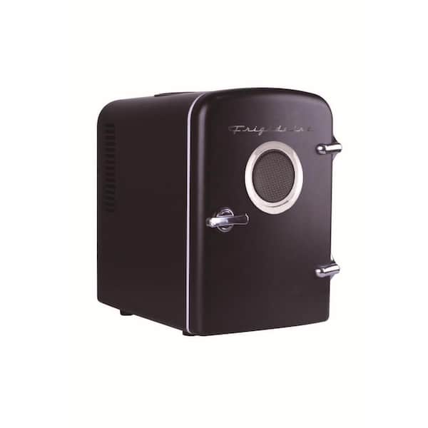 Frigidaire 1 0 Cu Ft 6 Can Retro Mini Fridge Without Freezer In Black Efmis151 Black The Home Depot