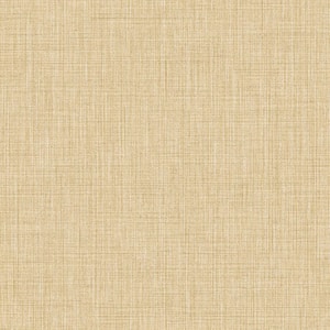 Italian Textures 2 Ochre Woven Texture Vinyl on Non-Woven Non-Pasted Wallpaper Roll (Covers 57.75 sq.ft.)