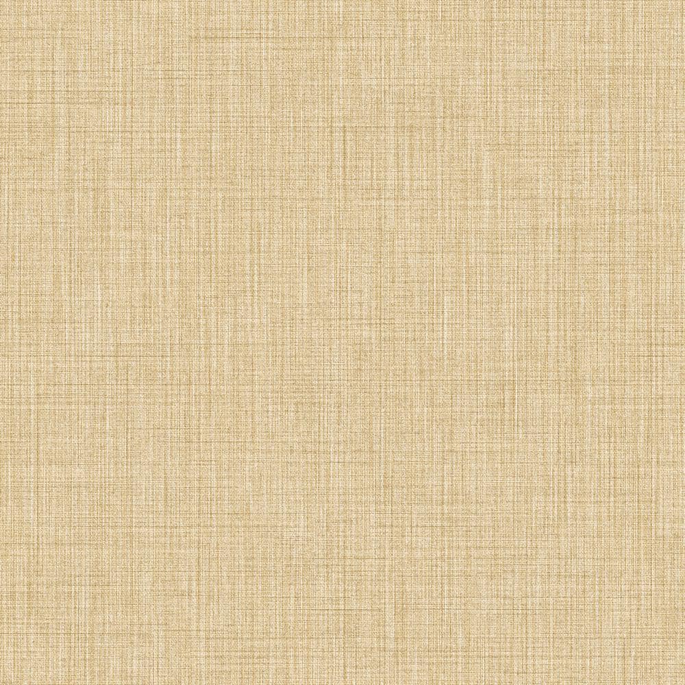 Italian Design Ochre Woven Texture Vinyl on Non-Woven Non-Pasted Wallpaper 