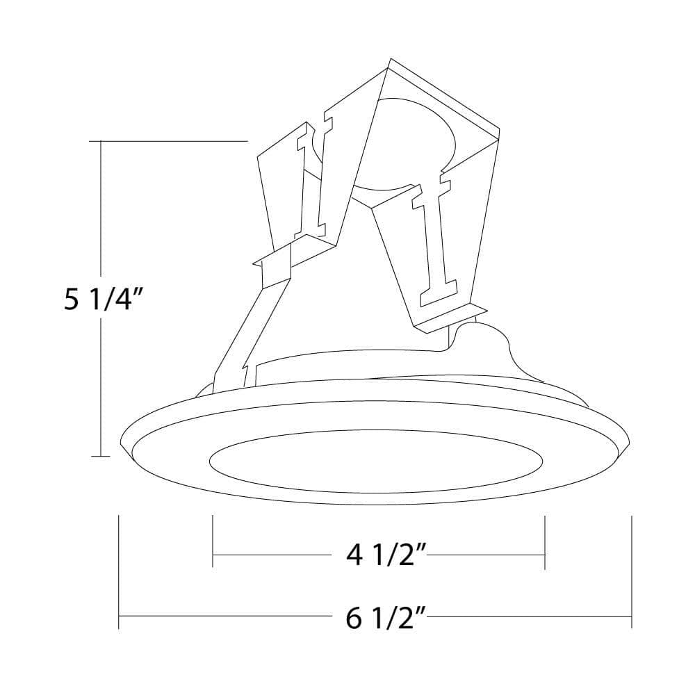 White Glass 5'' Circular Shower Recessed Trim