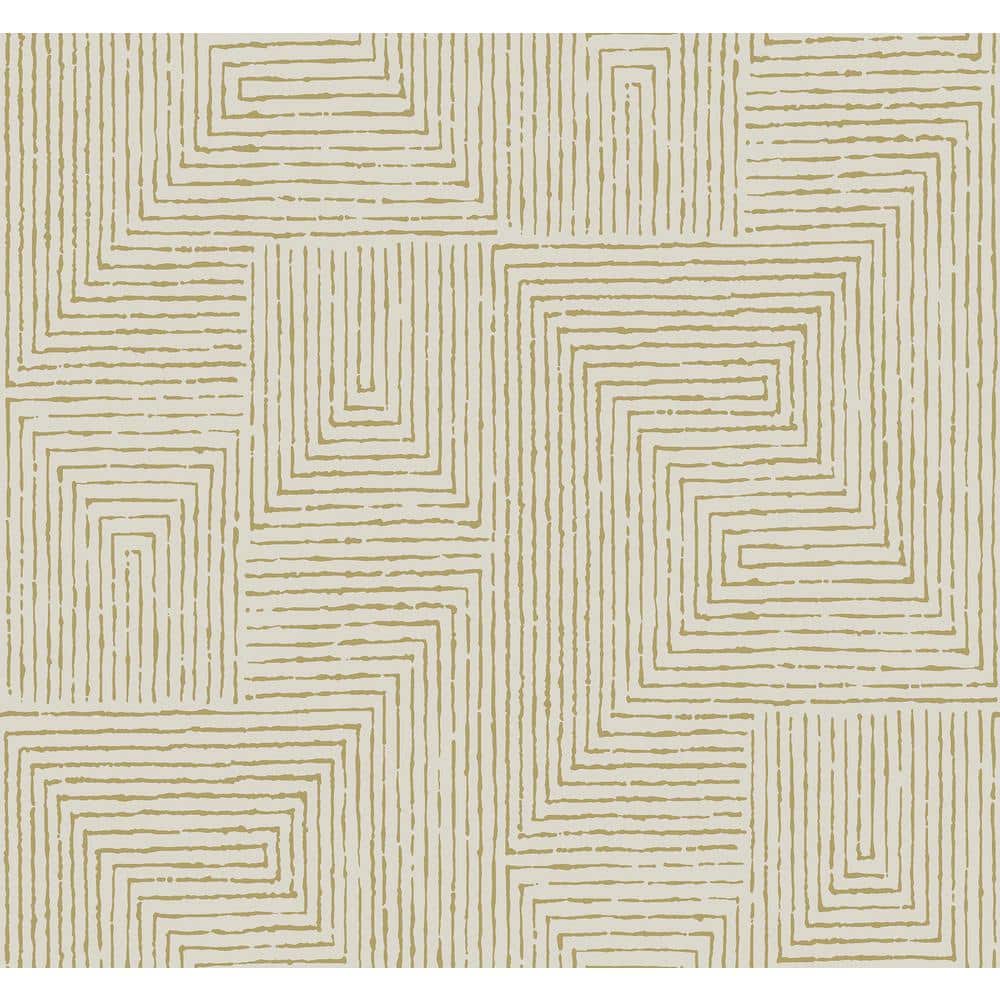 Mortenson Gold Geometric Non-Pasted Cork Wallpaper