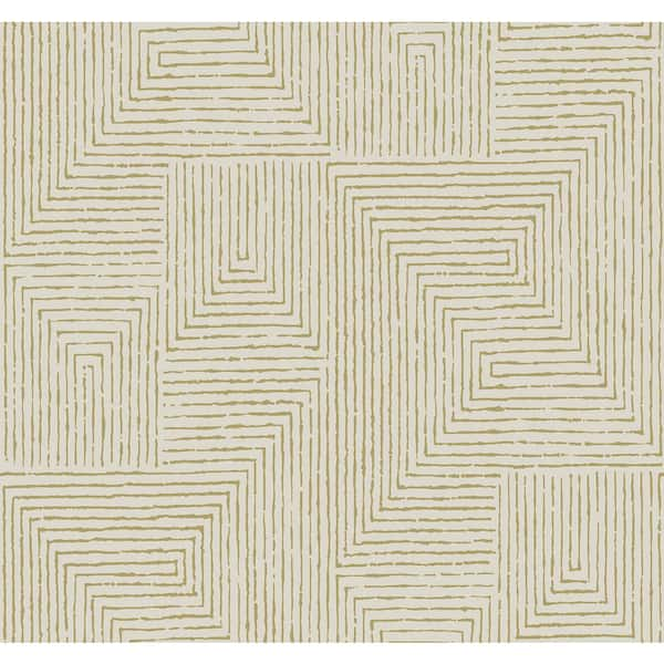 SCOTT LIVING Mortenson Gold Geometric Wallpaper Sample 4034-72142SAM ...