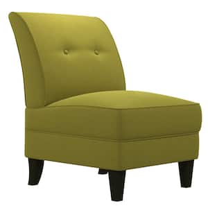 Shumer Apple Green Linen-Like Fabric Slipper Chair