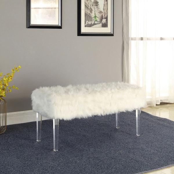 furry storage bench