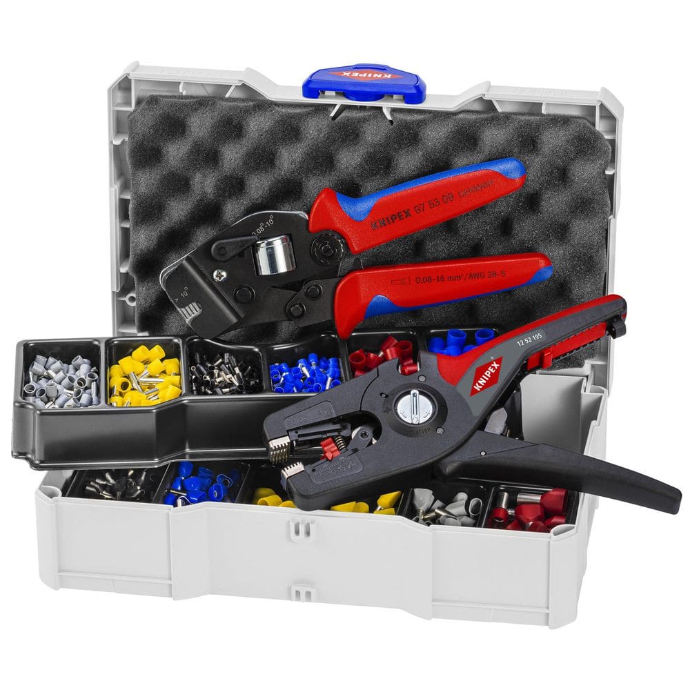 KNIPEX Crimping Kit (KNIPEXPreciStrip16 and assortment of wire ferrules