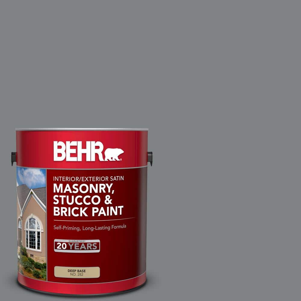 1 gal. #PPU26-03 Legendary Gray Satin Interior/Exterior Masonry, Stucco and