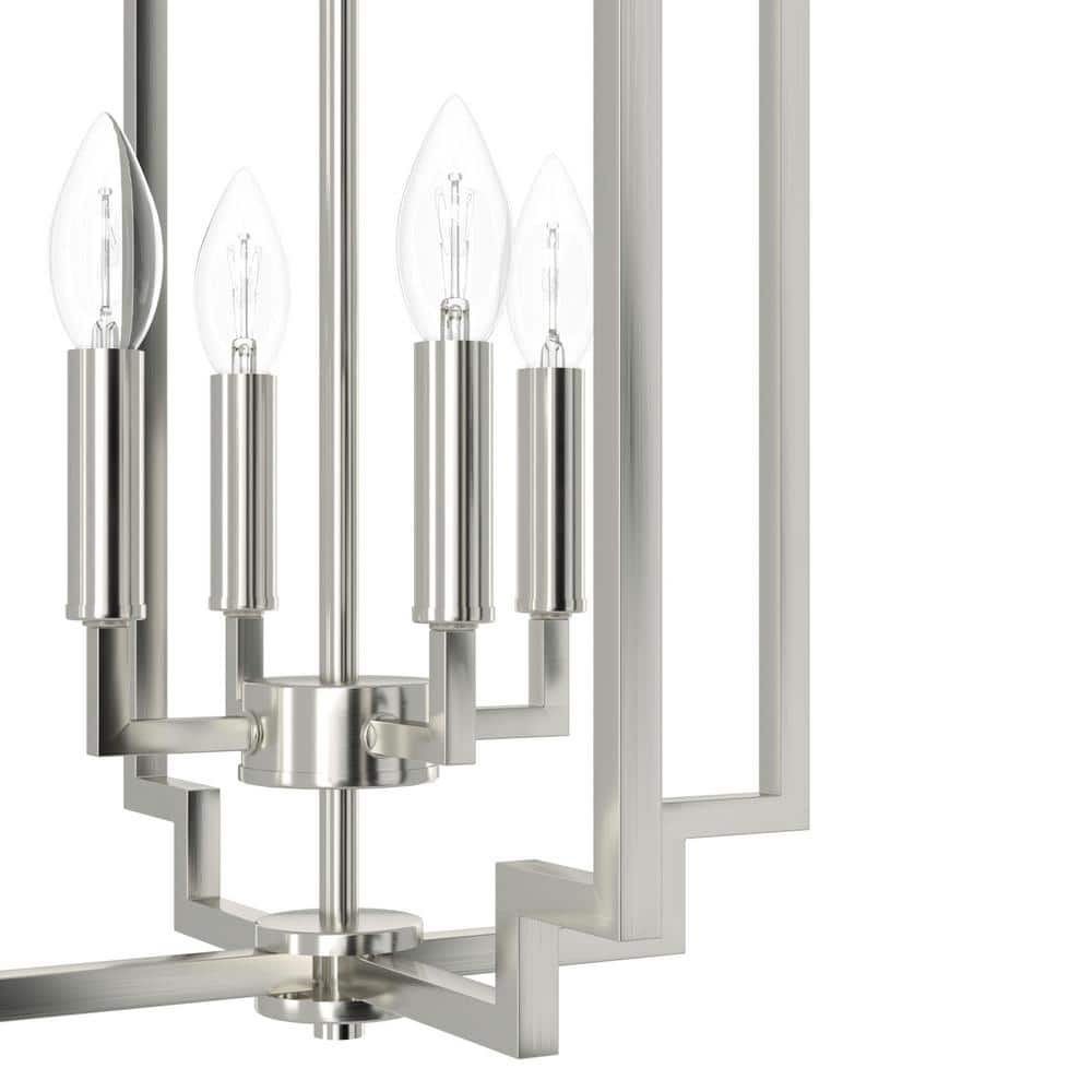 Zoanne Brushed Nickel 4-Light 14" Pendant