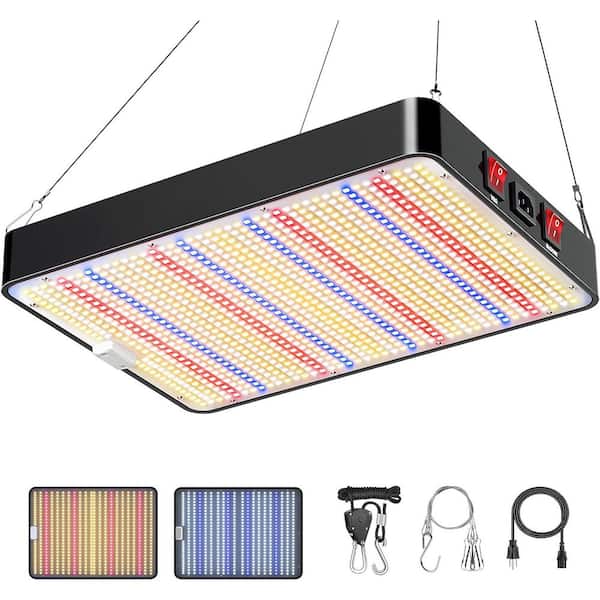 Upgrade Full Spectrum 2000W LED Grow Light for Indoor Plants with High Yield Diodes and Durable Cooling System