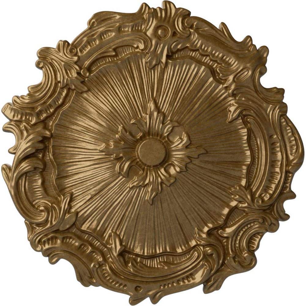 16-3/4 in. x 1-3/8 in. Plymouth Urethane Ceiling Medallion (Fits Canopies upto 1-5/8 in.), Pale Gold price history on PriceWatchPro