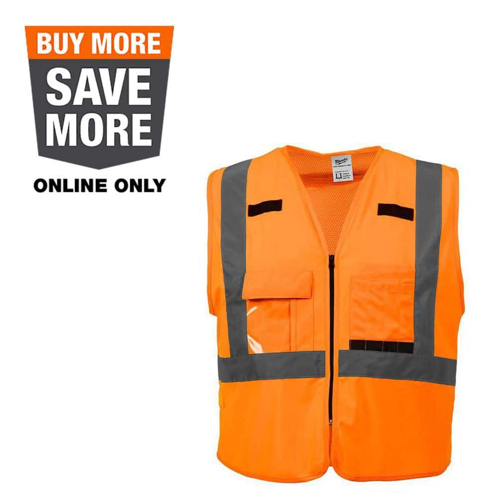 Milwaukee 2X-Large /3X-Large Orange Class 2-High Visibility Safety
