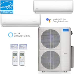 Olympus 48,000 BTU 4-Ton 2-Zone 22.4 SEER Ductless Mini Split AC and Heat Pump with 18K+24K & 2-16ft Lines - 230V