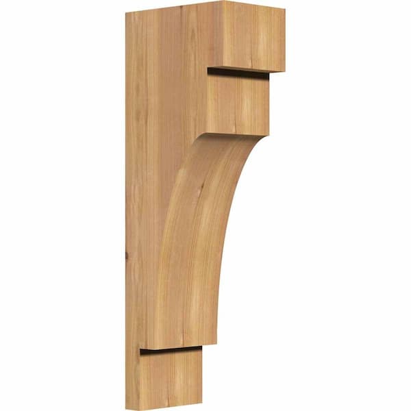 Ekena Millwork 5-1/2 in. x 8 in. x 24 in. Western Red Cedar Mediterranean Smooth Corbel