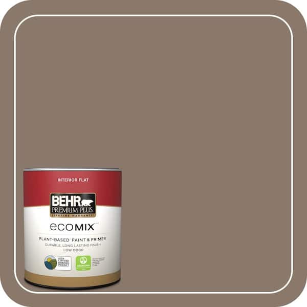 1 qt. #N210-5 Caffeine Flat EcoMix Plant-Based Interior Paint & Primer