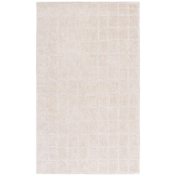 Genre 6 ft. x 9 ft. Beige Grid Area Rug