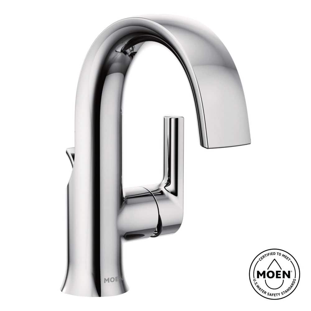 MOEN Doux Single Hole Single-Handle Bathroom Faucet in Chrome