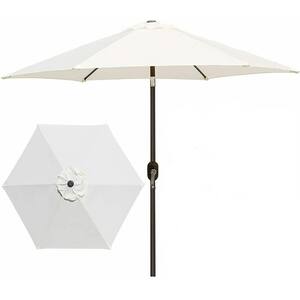 7.5 ft. Outdoor Patio Market Umbrella for Pool Balcony Backyard in White