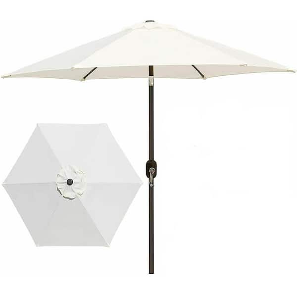 Maincraft 7.5 ft. Outdoor Patio Market Umbrella for Pool Balcony Backyard in White