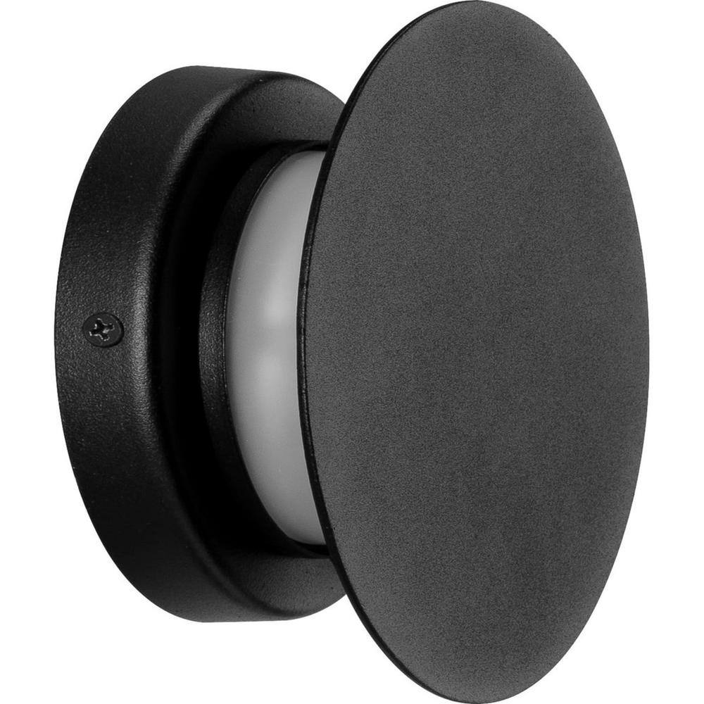 Z-2020 Textured Black LED Outdoor Wall Light with Satin White Shade