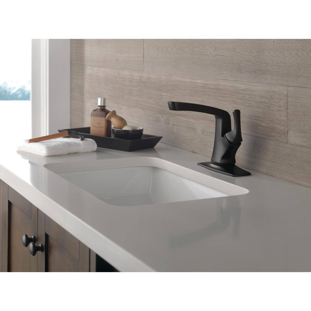 Vesna Matte Black 6.65" High Single Hole Bathroom Faucet