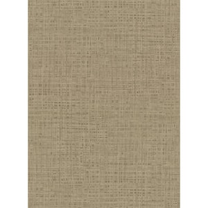 Montgomery Brass Faux Grasscloth Brass Wallpaper Sample