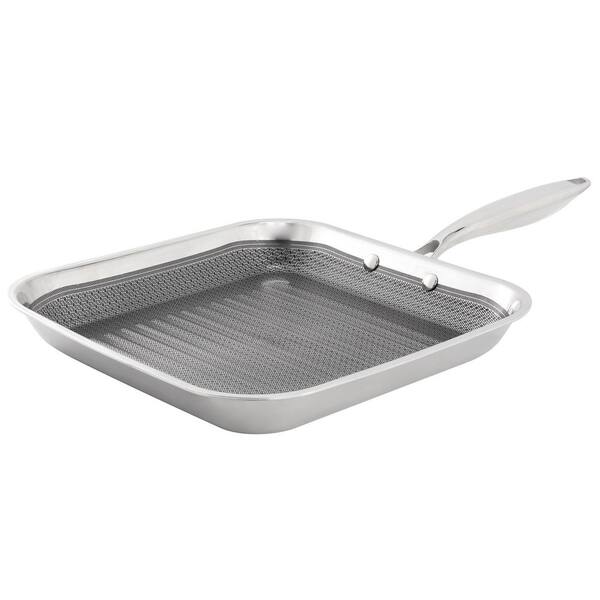 11in Platinum Collection Hybrid Nonstick Square Grill Pan in Silver