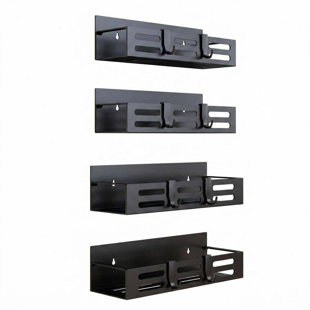 4 Pack Black Magnetic Refrigerator Mount Spice Rack Kitchen Storage Shelf Organizer for Seasoning Bottles price history on PriceWatchPro