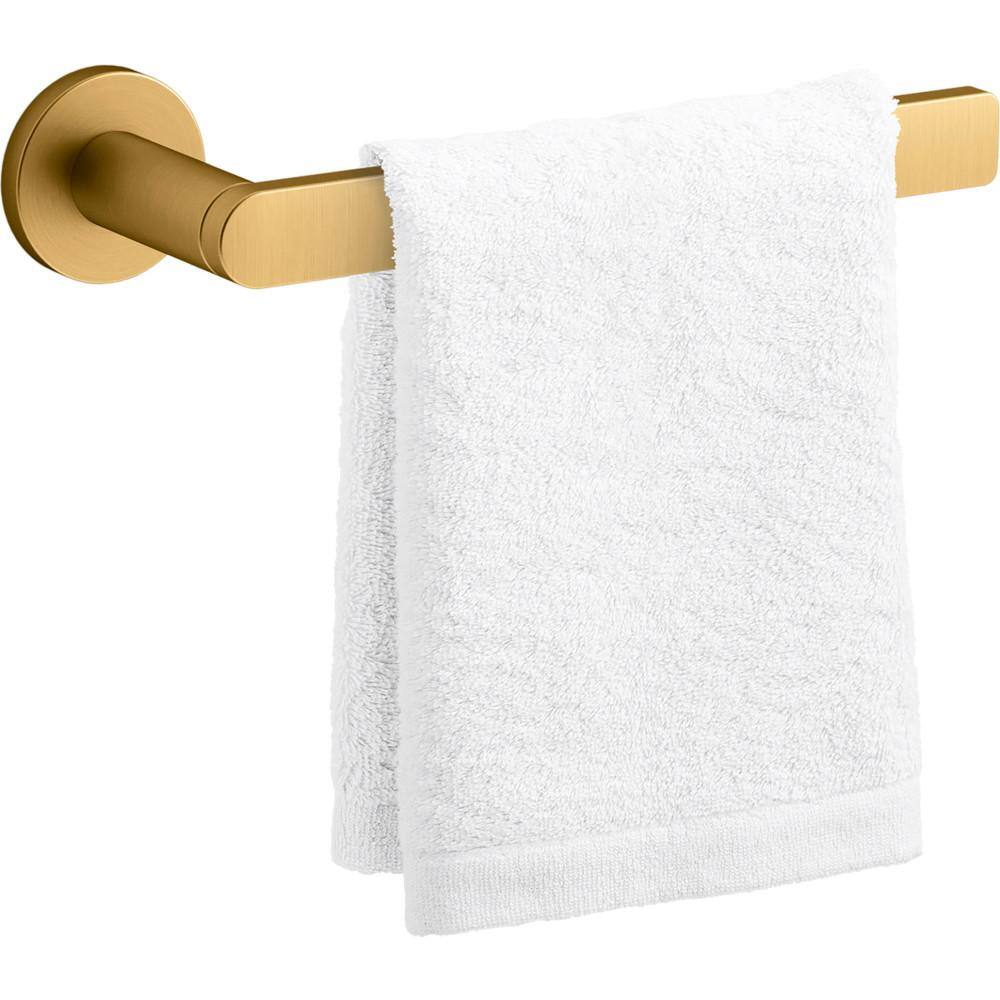 Vibrant Brushed Moderne Brass Wall Mounted Towel Arm
