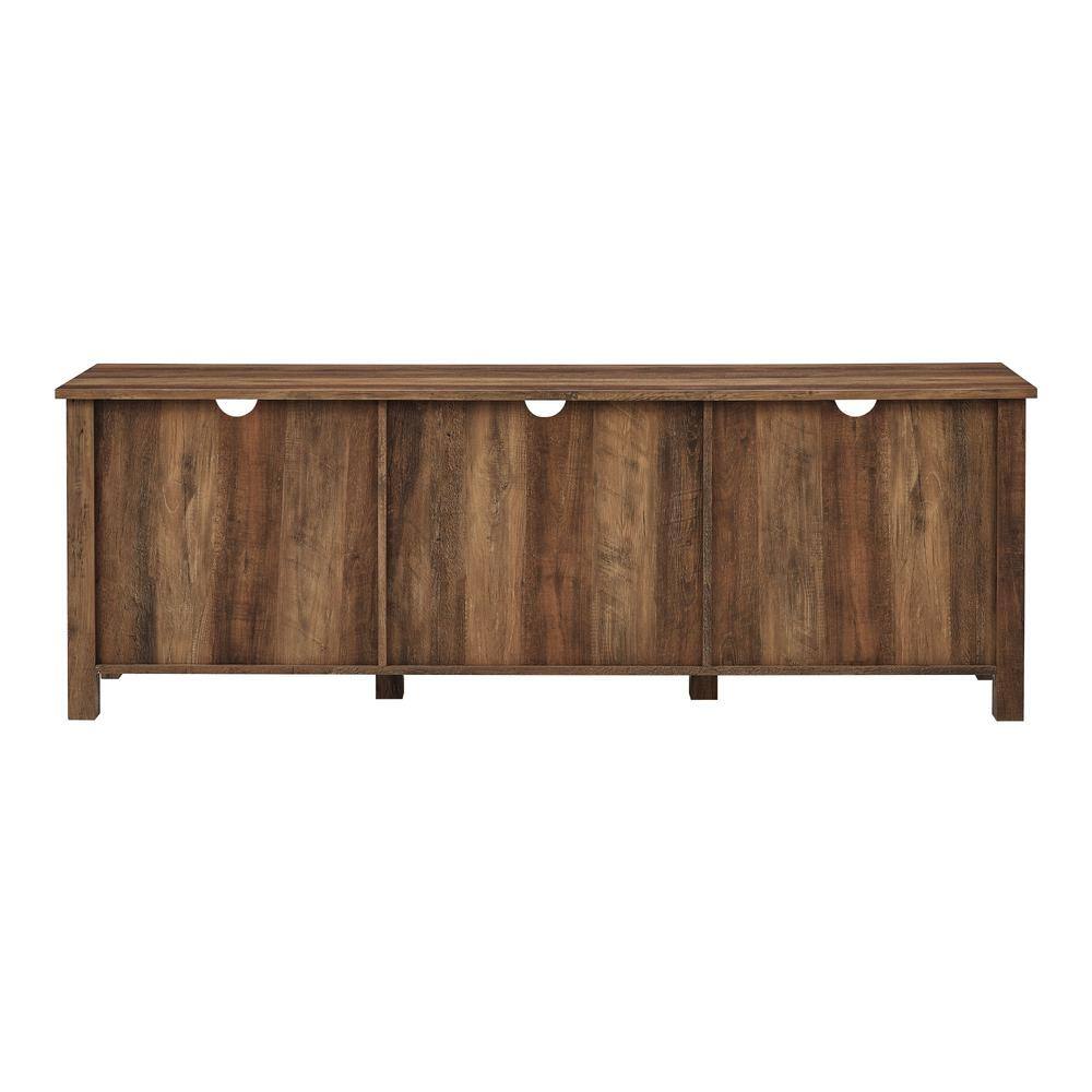 Rustic Oak 70" Farmhouse TV Stand with Cabinet
