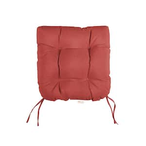 Sunbrella Canvas Henna Tufted Chair Cushion Round U-Shaped Back 19 x 19 x 3