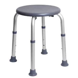 Adjustable Bath Stools for Shower Bathtub Seat Anti-Slip Rubber Tips Safety and Stability, Grey
