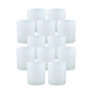 12PK Votive Candle Holder, Wedding Parties Holiday Home Decor, Milk, 3-1/2 in. D x 4 in. H
