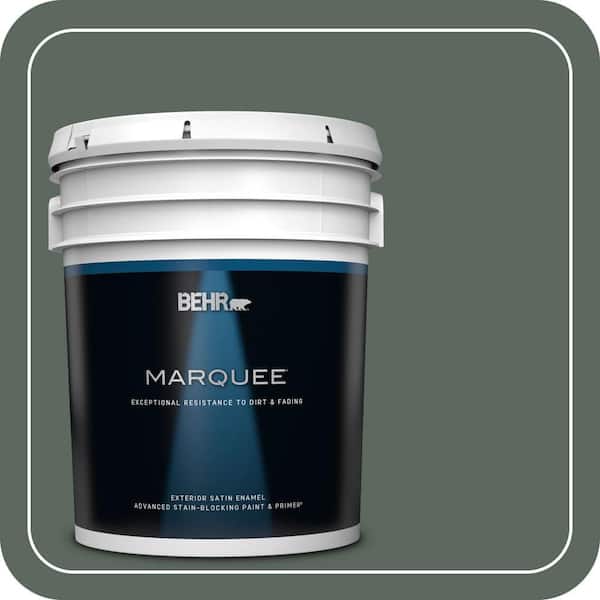 BEHR MARQUEE 5 gal. #N420-6 Pine Mountain Satin Enamel Exterior Paint & Primer