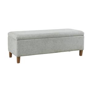 Marcie Blue Dining Bench 48 in. L x 18 in. W x 18 in. H Soft Close Storage Accent Bench