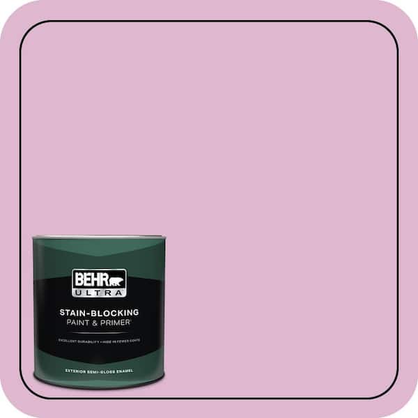 BEHR ULTRA 1 qt. #M120-3 Pink Wink Semi-Gloss Enamel Exterior Paint & Primer