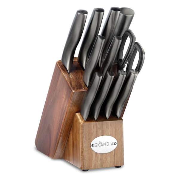 Hampton Forge Ashton 12-Piece Stainless Steel Knife Set with Block